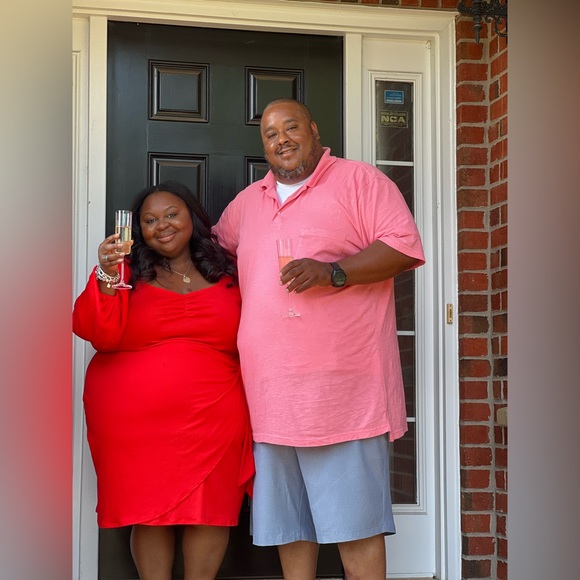 Ava & Viv Dresses & Skirts - Orange faux wrap dress